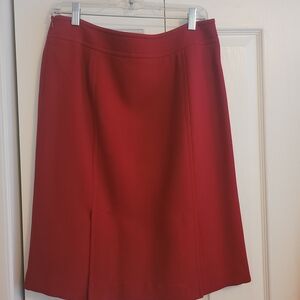 Talbots Elegant Red A-Line Skirt Sz 8